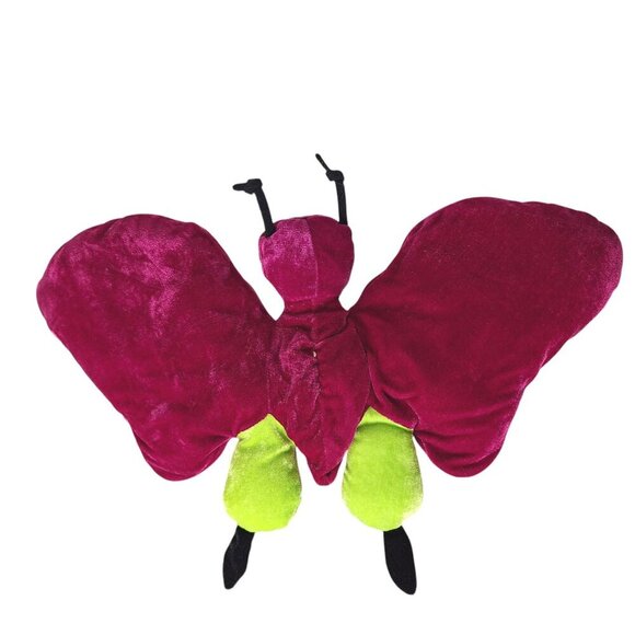 Butterfly Plush Insect Hearts Smiling Stuffed Animal 22" - Picture 2 of 2